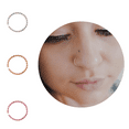 thumbnail image 1 of Nose Ring Hoop, Briad Twist Design Wire 18g Cartilage Earring or Nose Hoops, Hypoallergenic Nose Hoops for Women Yellow Gold Nose Ring Nose Piercing Jewelry (Yellow Gold Filled, 10mm), 1 of 9