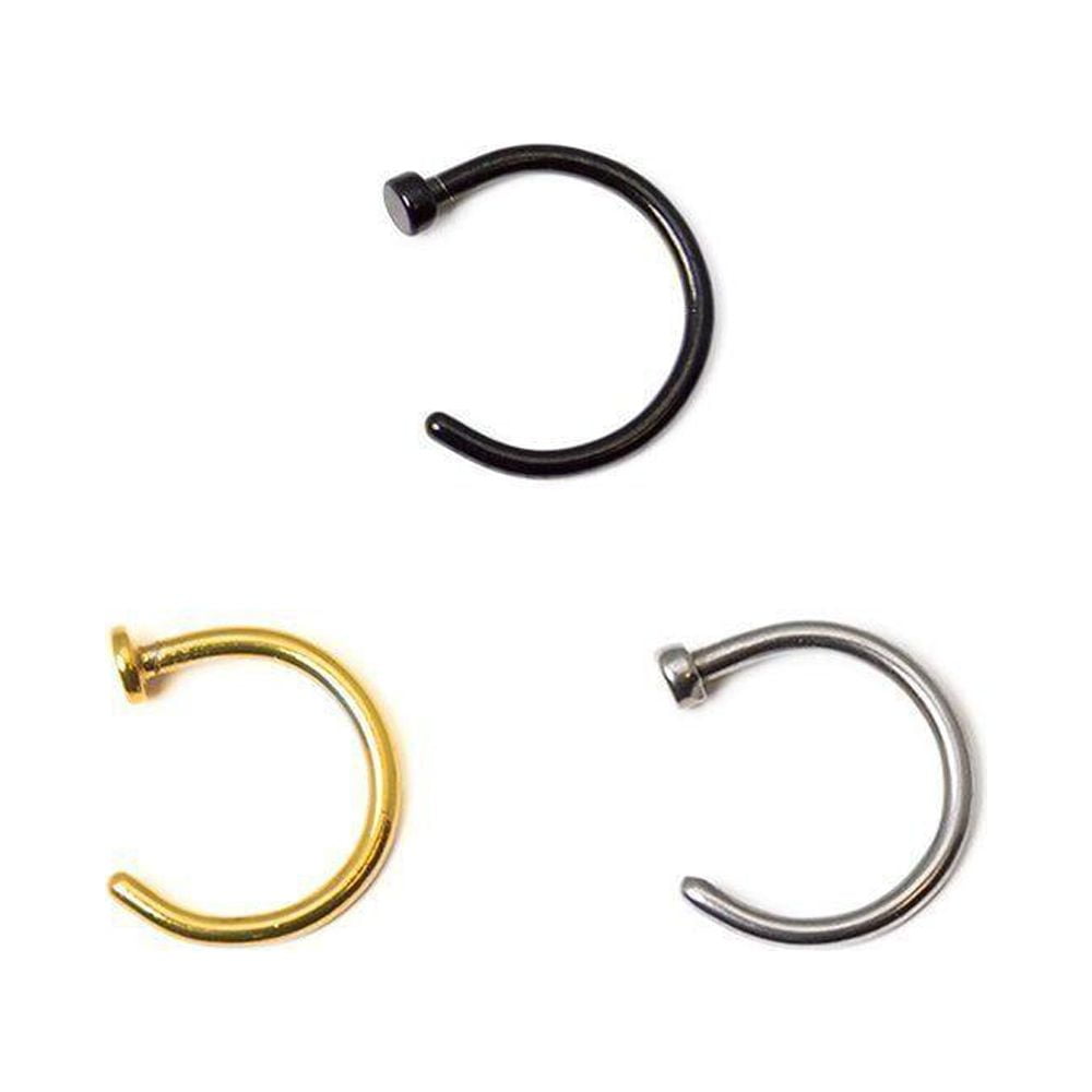 WASOLIE Gold Set Nose Rings for Women 316L Stainless Steel Nose Piercings  Jewelry Men Black Nose Studs Rings., 不锈钢 price in UAE | Amazon UAE | kanbkam