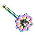 thumbnail image 1 of Nose Ring Rainbow Flower Icon Nose Stud 20g, 1 of 2