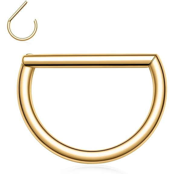 Nose Ring Straight Rod Septum Jewelry 16G & 18G - Daith, Conch, Tragus & Helix Piercing Jewelry - Surgical Steel