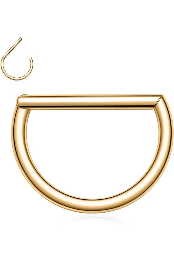 Nose Ring Straight Rod Septum Jewelry 16G & 18G - Daith, Conch, Tragus & Helix Piercing Jewelry - Surgical Steel