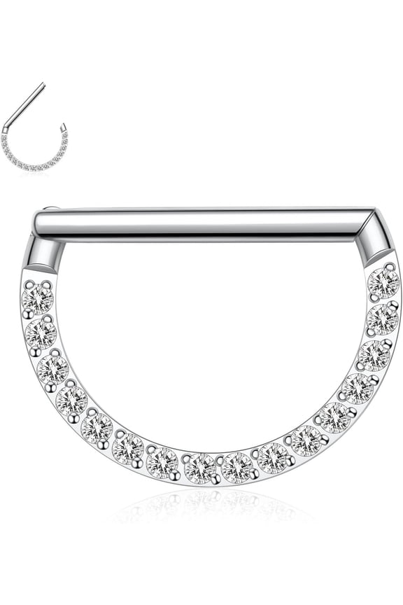 Nose Ring Straight Rod Septum Jewelry 16G & 18G - Daith, Conch, Tragus & Helix Piercing Jewelry - Surgical Steel