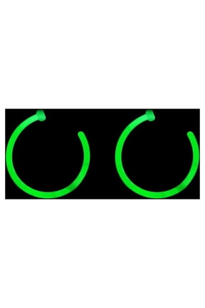 Nose Ring Stud 2pc Glow In The Dark Bioflex Nose Piercing Hoops - 18ga or 20ga