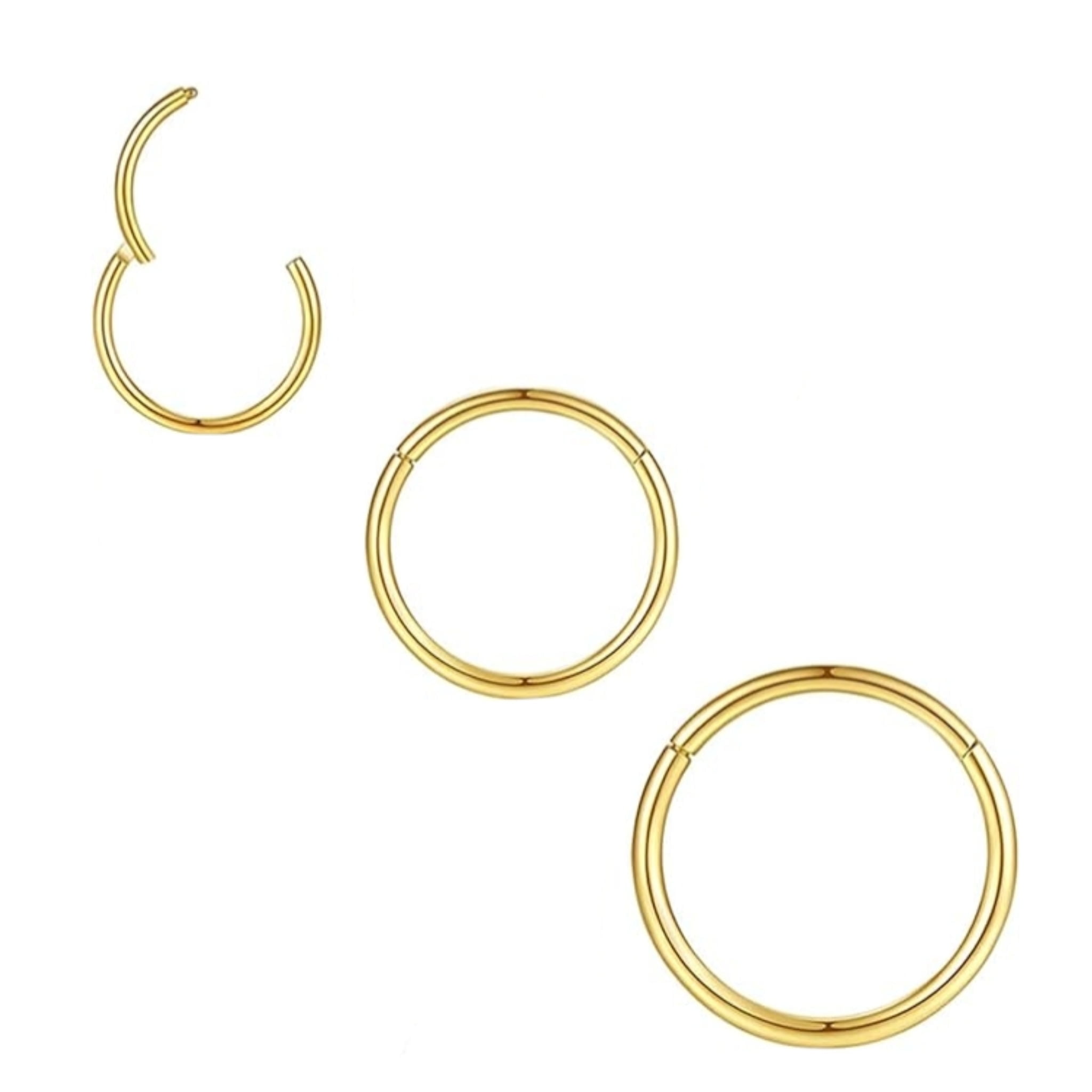 Anneau De Nez En Titane 20 G, 18 G, 16 G, Boucles D'oreilles Créoles Pour
