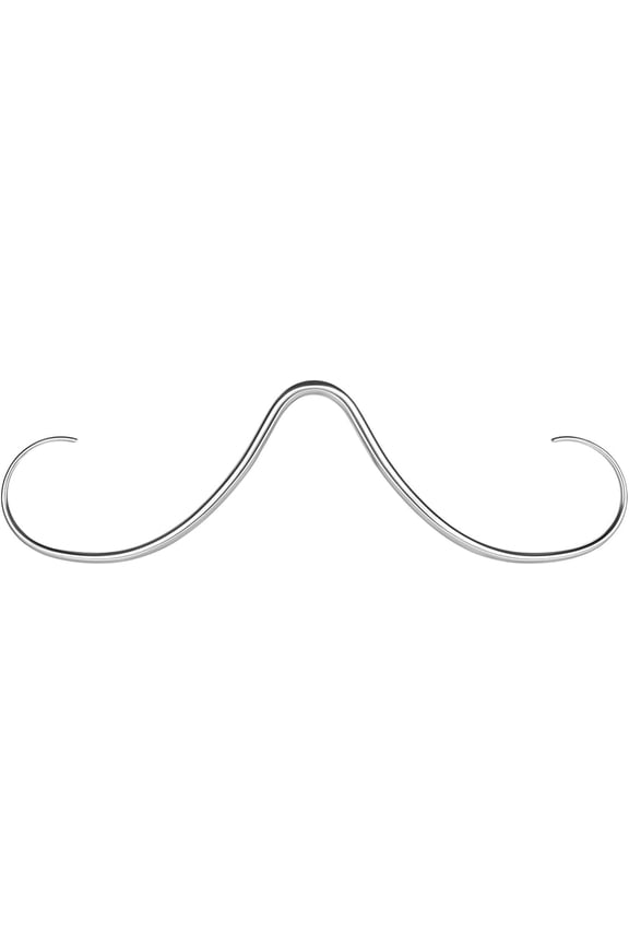 Nose Rings Mustache Septum Ring,Stainless Steel Mustache Septum Piercing Jewelry,Perforated Body Accessories For Both Men And Women, Fun Nose Jewelry Gifts (Silver)