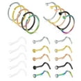 thumbnail image 1 of Briana Williams Studs and Hook 316L Stainless Steel Nose Piercing, 9/32" and 5/16", 25 Pack, 1 of 5