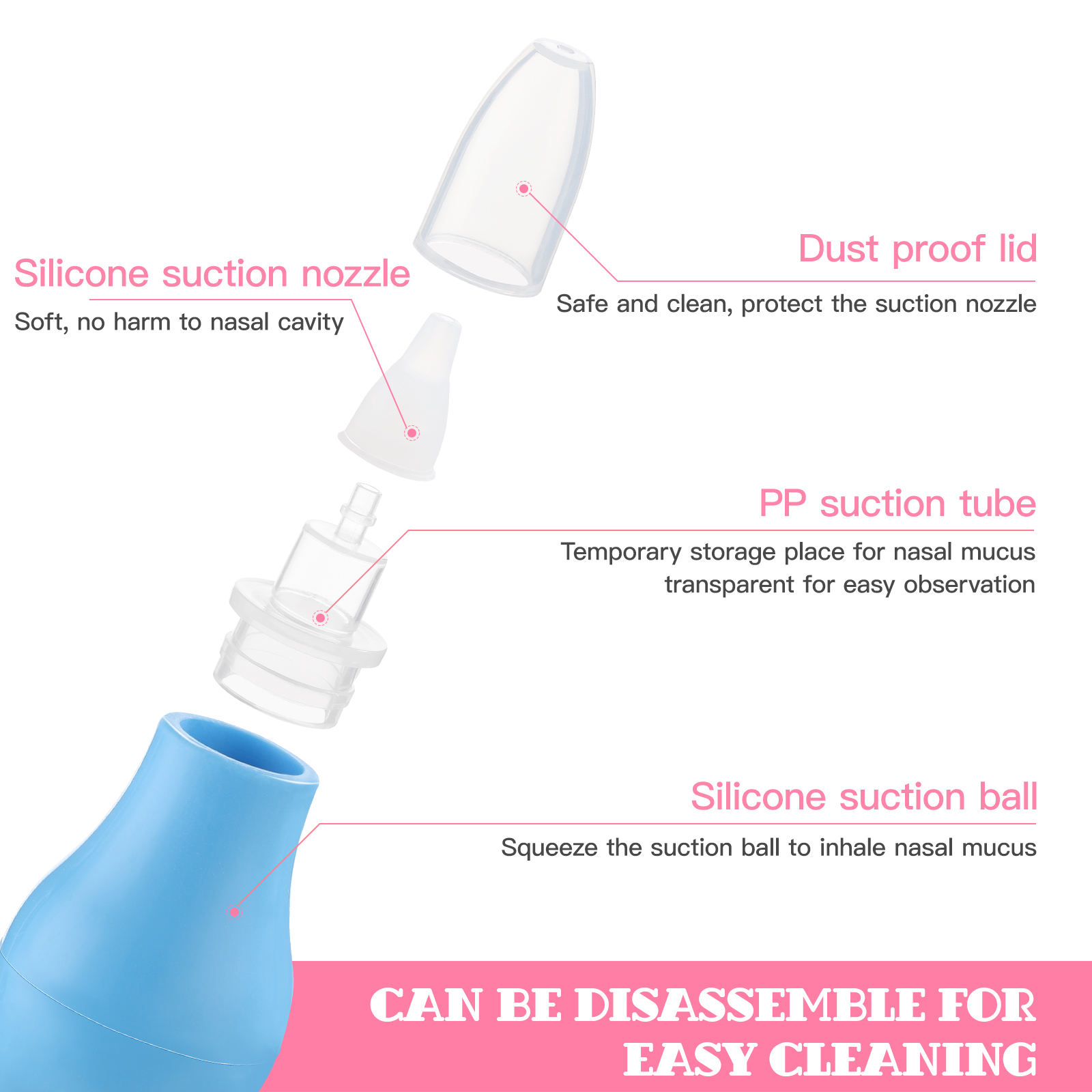 Nose Sucker Baby Cleaner Suction Booger Bulb Mucus Manual Nasal