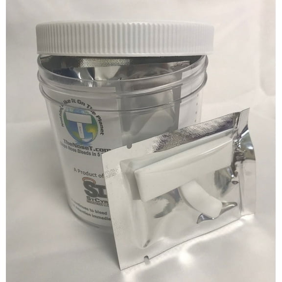 Nose T 10 Pc Jar White - Nosebleed Stop Device