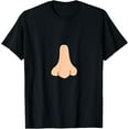 thumbnail image 1 of Nose T-Shirt men and women can wear, black, white, gifts, 1 of 4