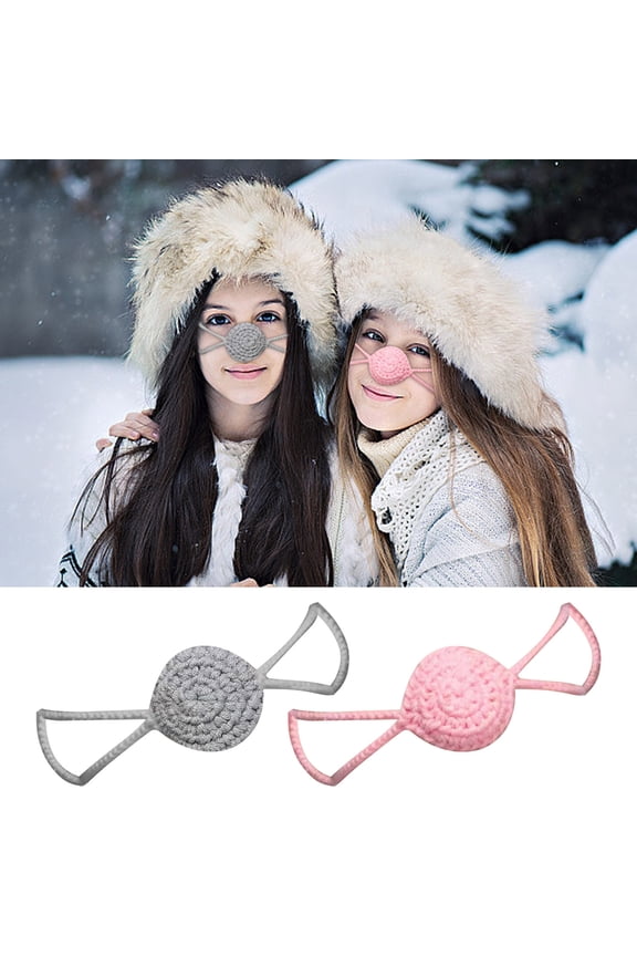 Nose Warmer under $5! kkbbma Knitted Nose Warmer Mask, Windproof Cold Resistant Nose Cover, Winter Outdoor Sports Nose Protector, Breathable Handmade Nose Cozy for Skiing and Motorcycling