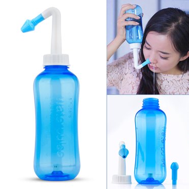 Nose Rinse Pot NeilMed NasaFlo Clear Neti-Pot Nasal Wash System with 50 Premixed ...