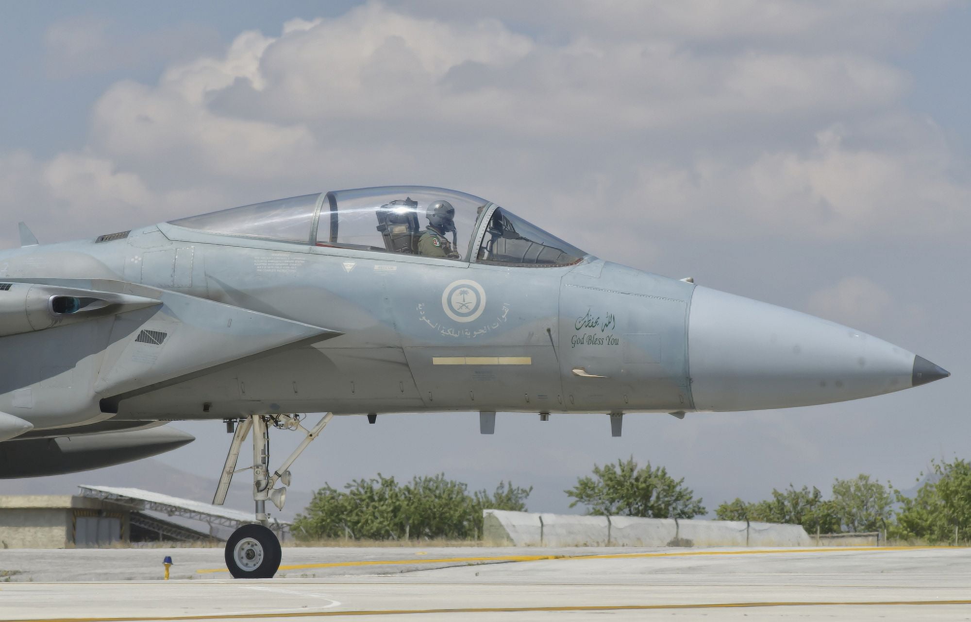 Nose cone of a Royal Saudi Air Force F-15C Canvas Art - Giovanni CollaStocktrek Images (35 x 23)