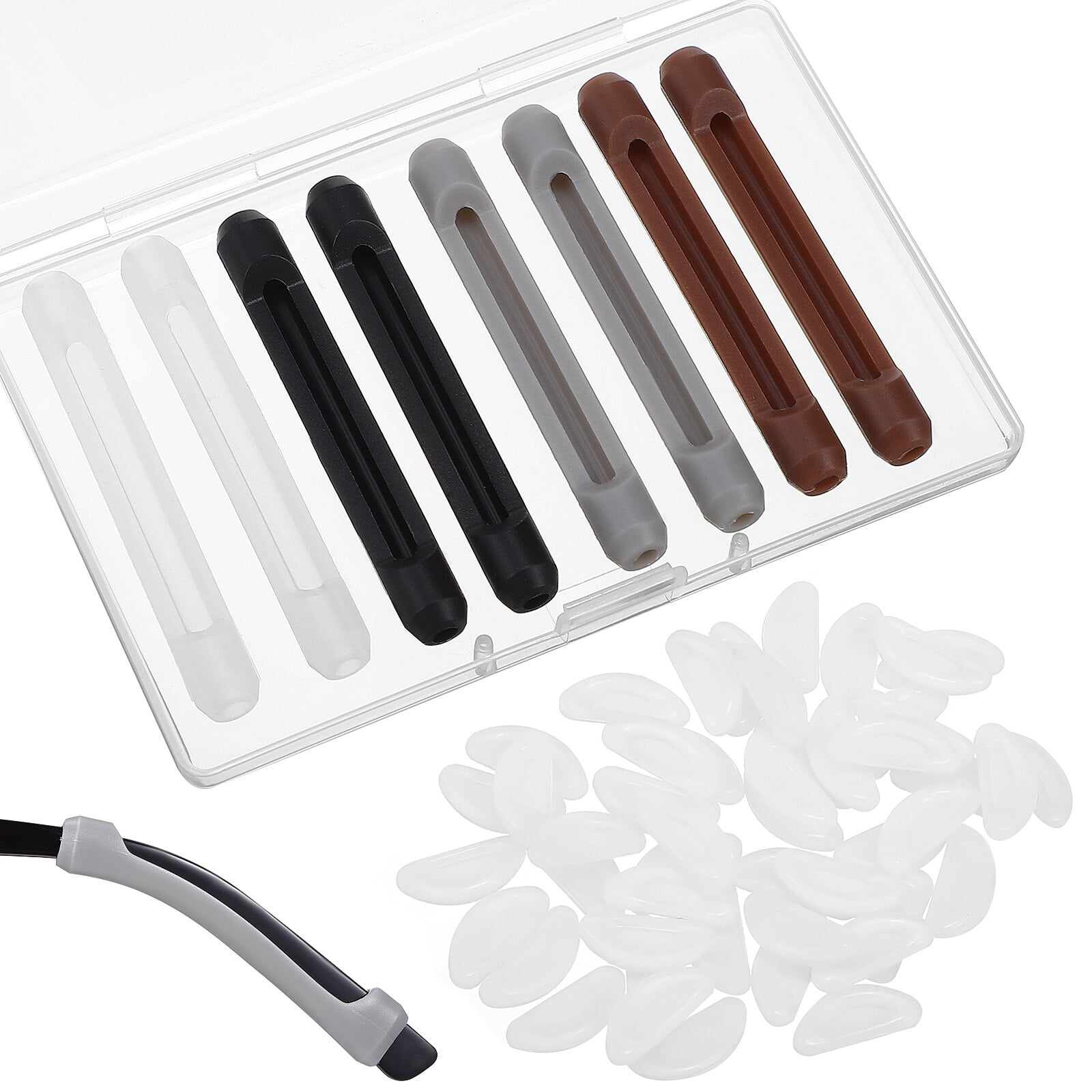Nose pads for glasses 24 Pairs Eye Glasses Nose Pads D Shaped Silicone Sunglasses Nose Cushions