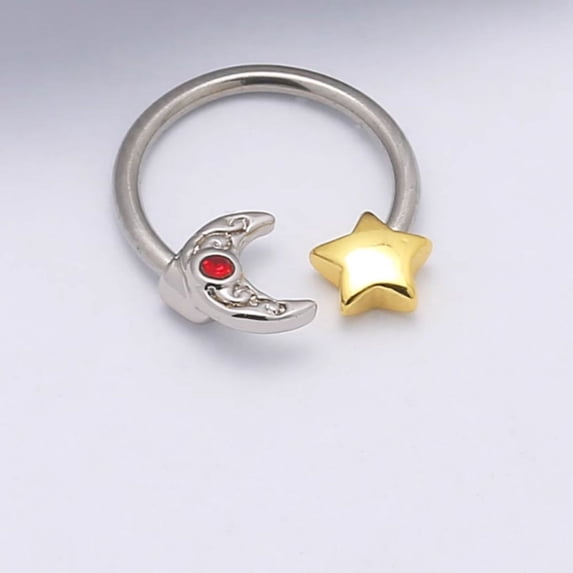 Nose ring, star, nose ring, moon nose ring, creative nose ring