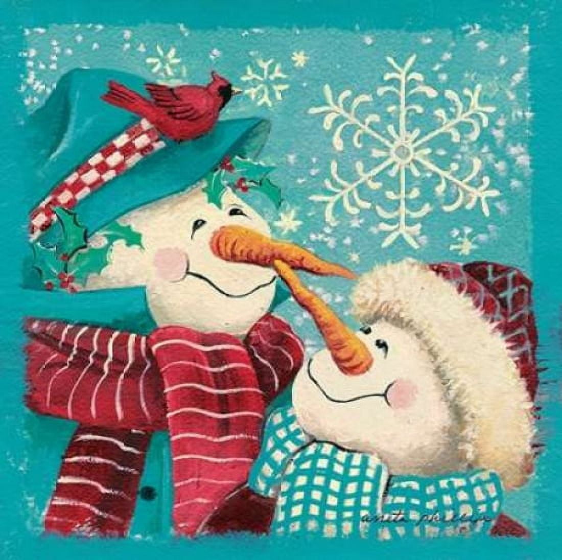 Nose to Nose - Aqua Canvas Art - Anita Phillips (24 x 24)
