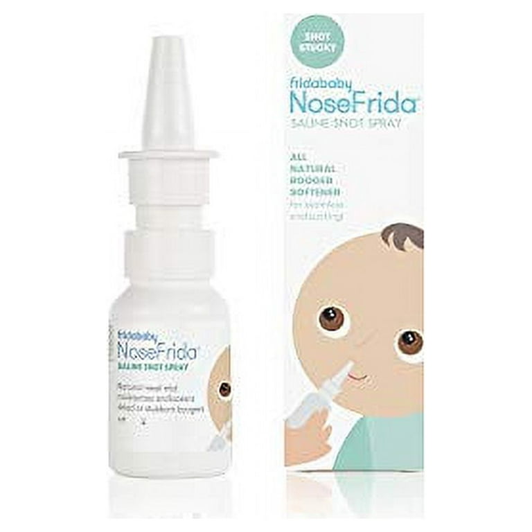 Frida Baby NoseFrida Saline Mist | Baby Saline Nasal Spray to Soften Nasal  Passages for Use Before NoseFrida The SnotSucker, 3.4 fl.oz.