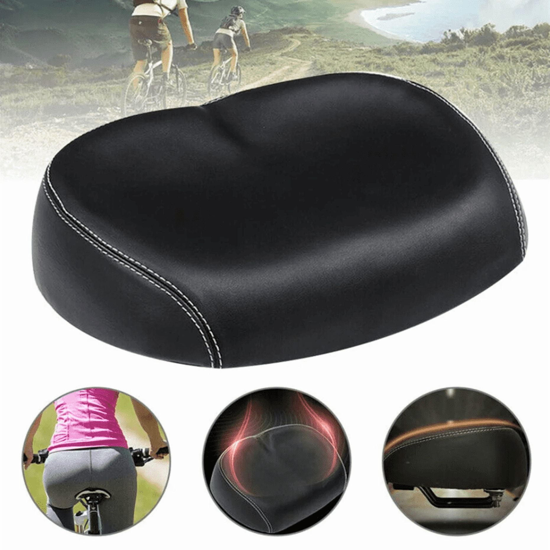 Noseless Bicycle Seat for Men Comfort, Wide Bicycle Seat for Women, Oversize Electric Bicycle Saddle, Nose Free Bike Saddle Waterproof, Functional Bicycle Seat for Casual Riding