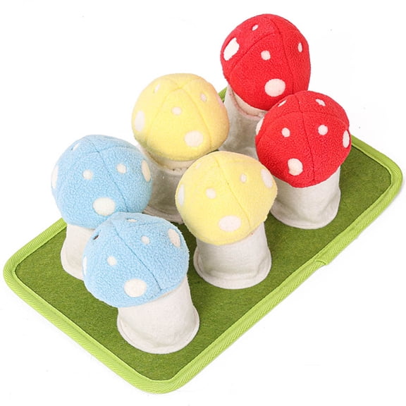 Nosework Blanket Mushroom Removable Mind Stimulating Food Puzzle Games with Stress Relief Slow Feeding Training Durable