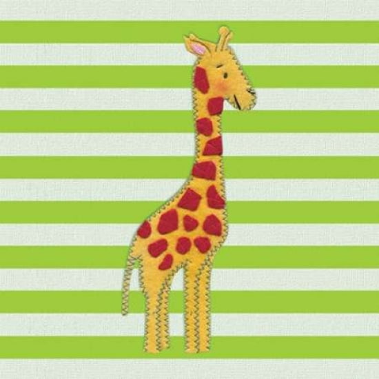 Nosey Giraffe Canvas Art - Catherine Colebrook (24 x 24)