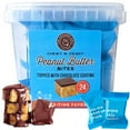 thumbnail image 1 of For Noshers Only - MFF30 Peanut Butter Bites - Kosher Vegan Gluten Chocolate Peanut Butter Crispy Rice Treats - Sweet Snack Packs - Bulk Individually Wrapped Snacks for Office (Box of 24), 1 of 3