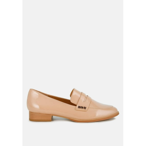 Rag & Co Noshiya Patent Pleather Womens Penny Loafers