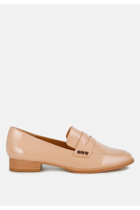 Noshiya Patent Pleather Penny Loafers