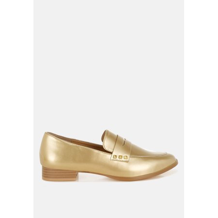 Noshiya Patent Pleather Penny Loafers