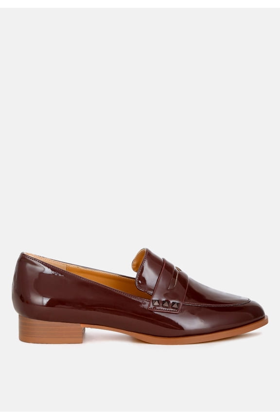 Noshiya Patent Pleather Penny Loafers