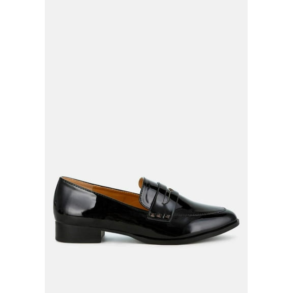 Noshiya Patent Pleather Penny Loafers