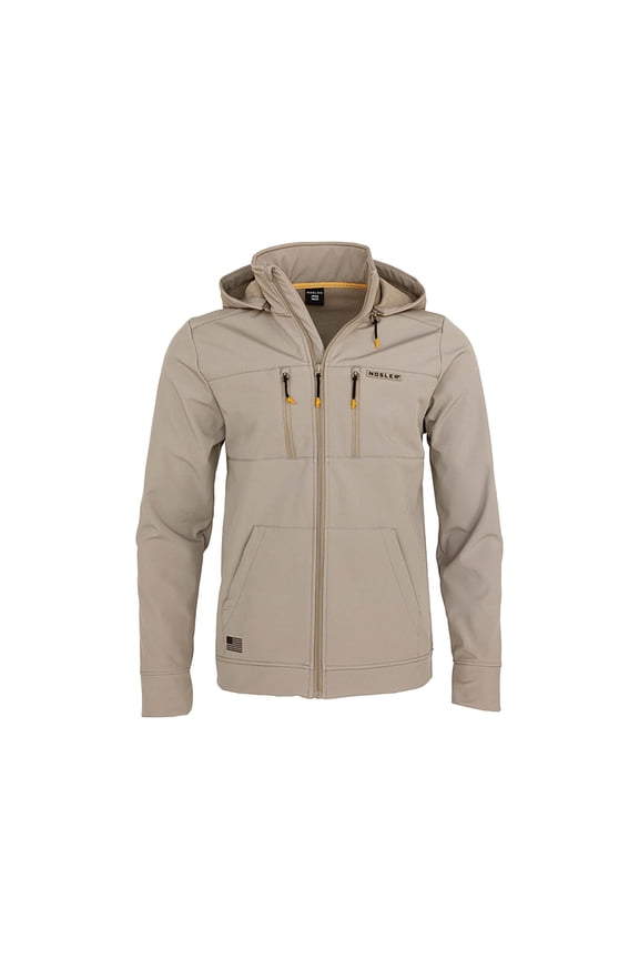 Men's Softshell Full Zip Hooded Jacket Quicksand XL