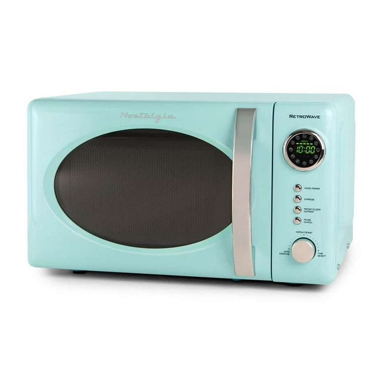 Nostalgia Retro 0.7 Cu. ft. 700-Watt Countertop Microwave Oven - Aqua