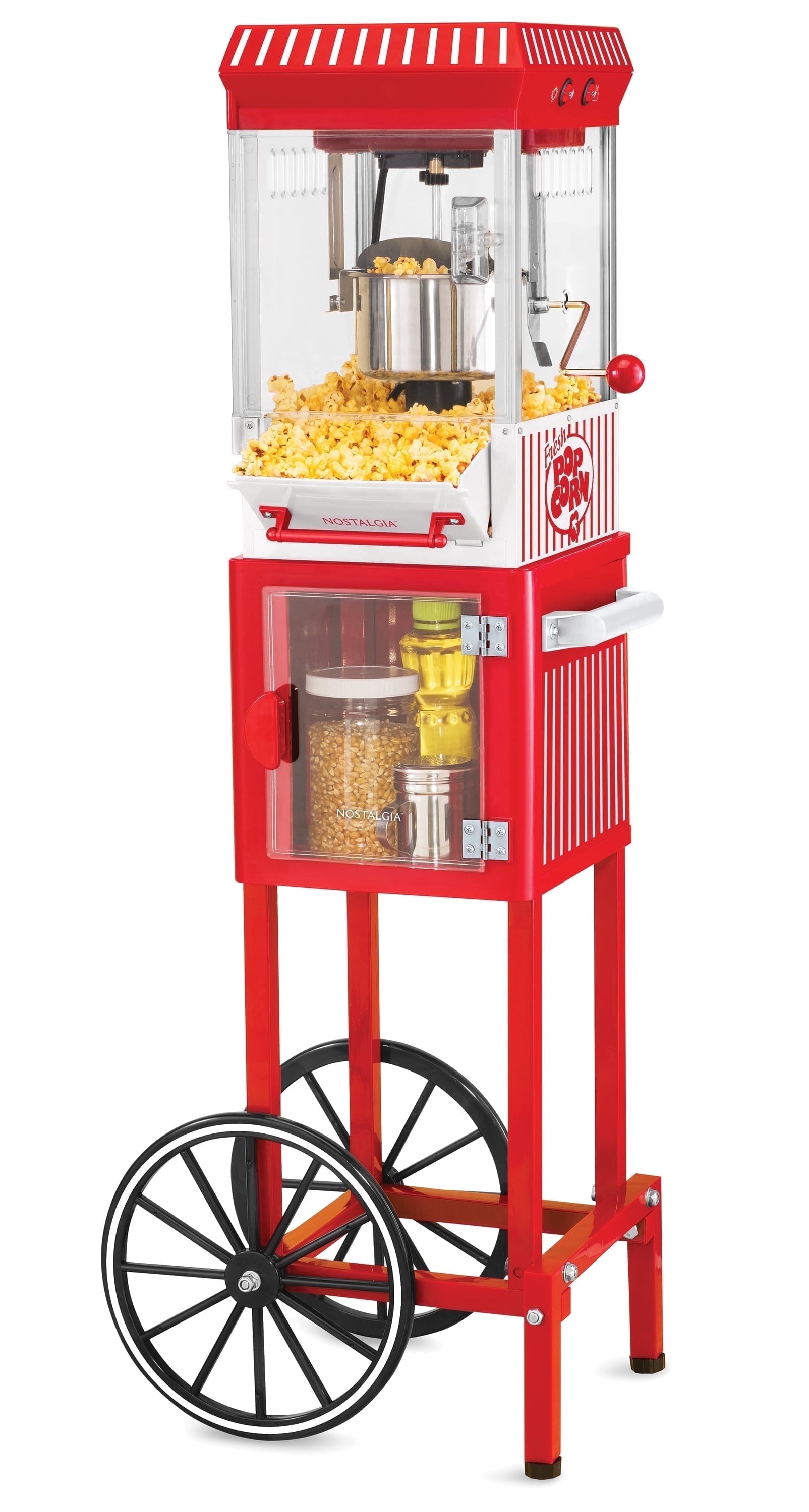 Macchina per popcorn elettrica retro con cesto da 1200W. Cottura con Macchina per popcorn elettrica retro con cesto da 1200W. Cottura con