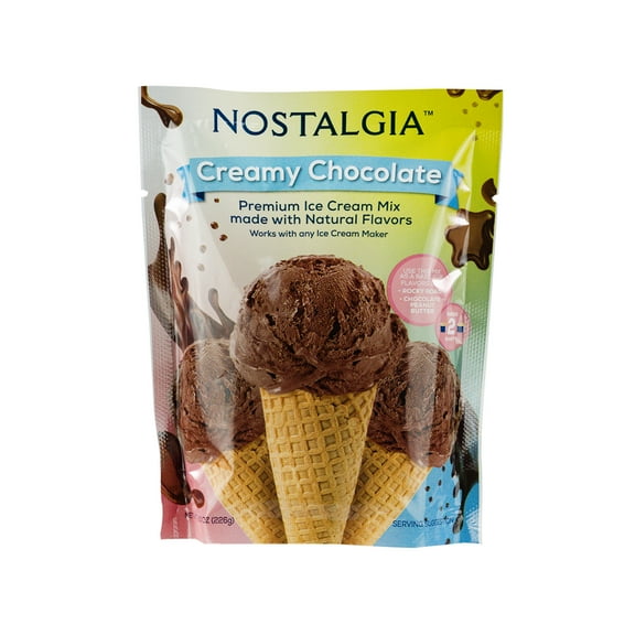 Nostalgia 2-Quart Homemade Premium Chocolate Ice Cream Mix, 8 oz
