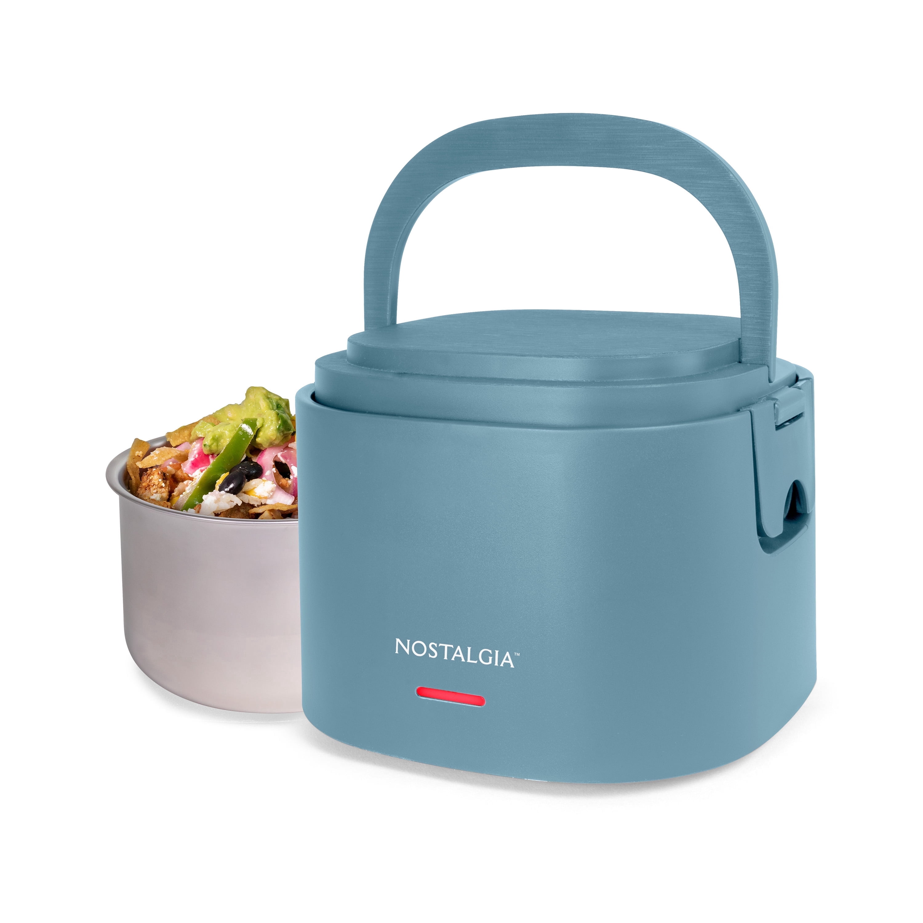 Nostalgia 20 oz. Portable Heated Lunch Box, Blue