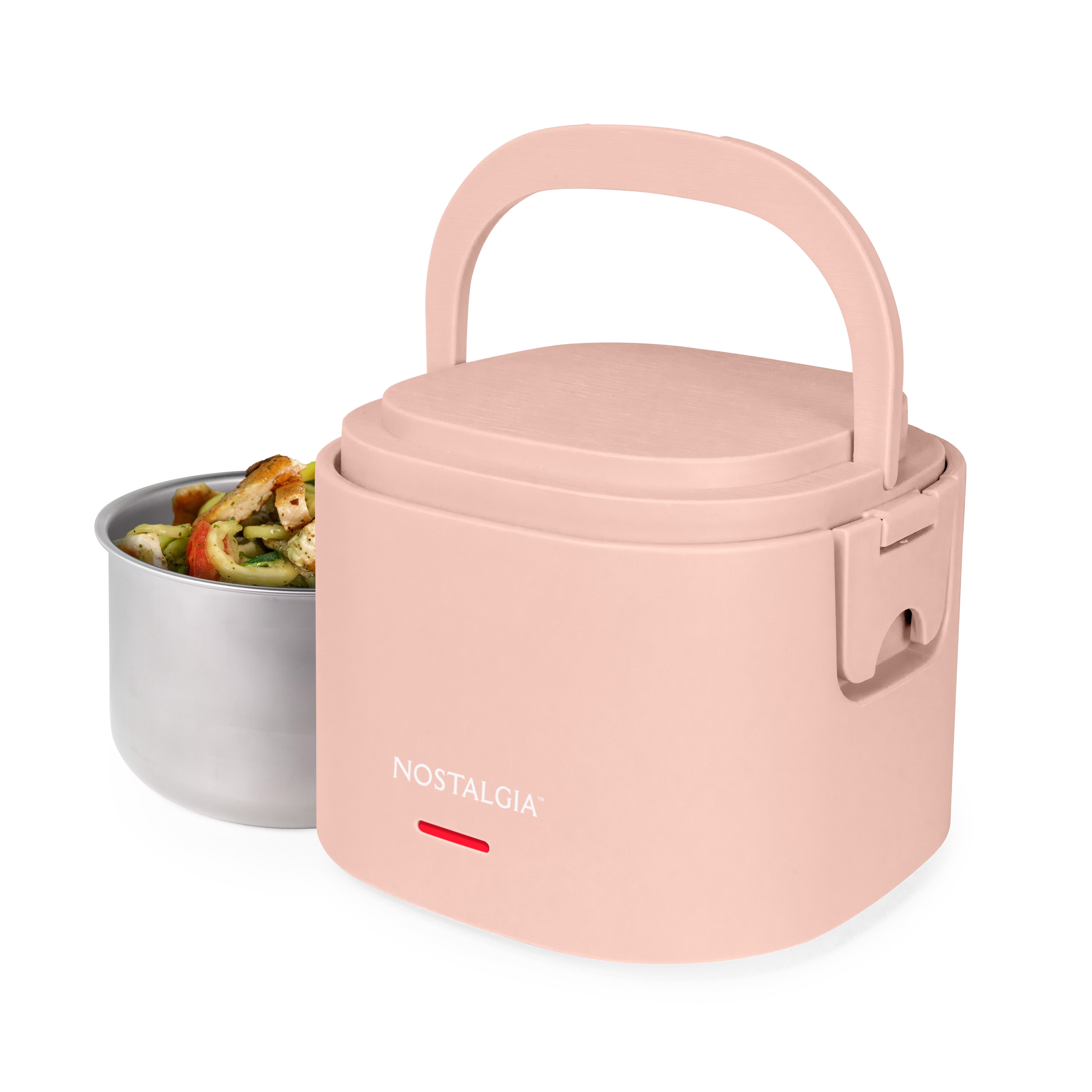 Nostalgia 20 oz. Portable Heated Lunch Box, Cherry Blossom