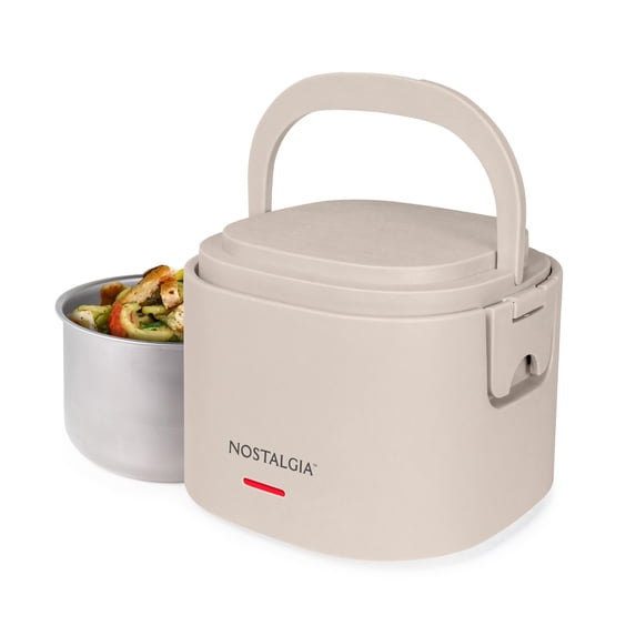 Nostalgia 20 oz. Portable Heated Lunch Box, Oatmeal