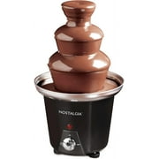 Nostalgia 3-Tier Chocolate Fountain, 24 oz. Auger-Style Chocolate Fondue Fountain, Black