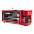 thumbnail image 1 of Nostalgia Retro 3-in-1 Breakfast Station with 5-Cup Coffee Maker, Non-Stick Ceramic Griddle, and 4-Slice Toaster Oven, Red, 1 of 8