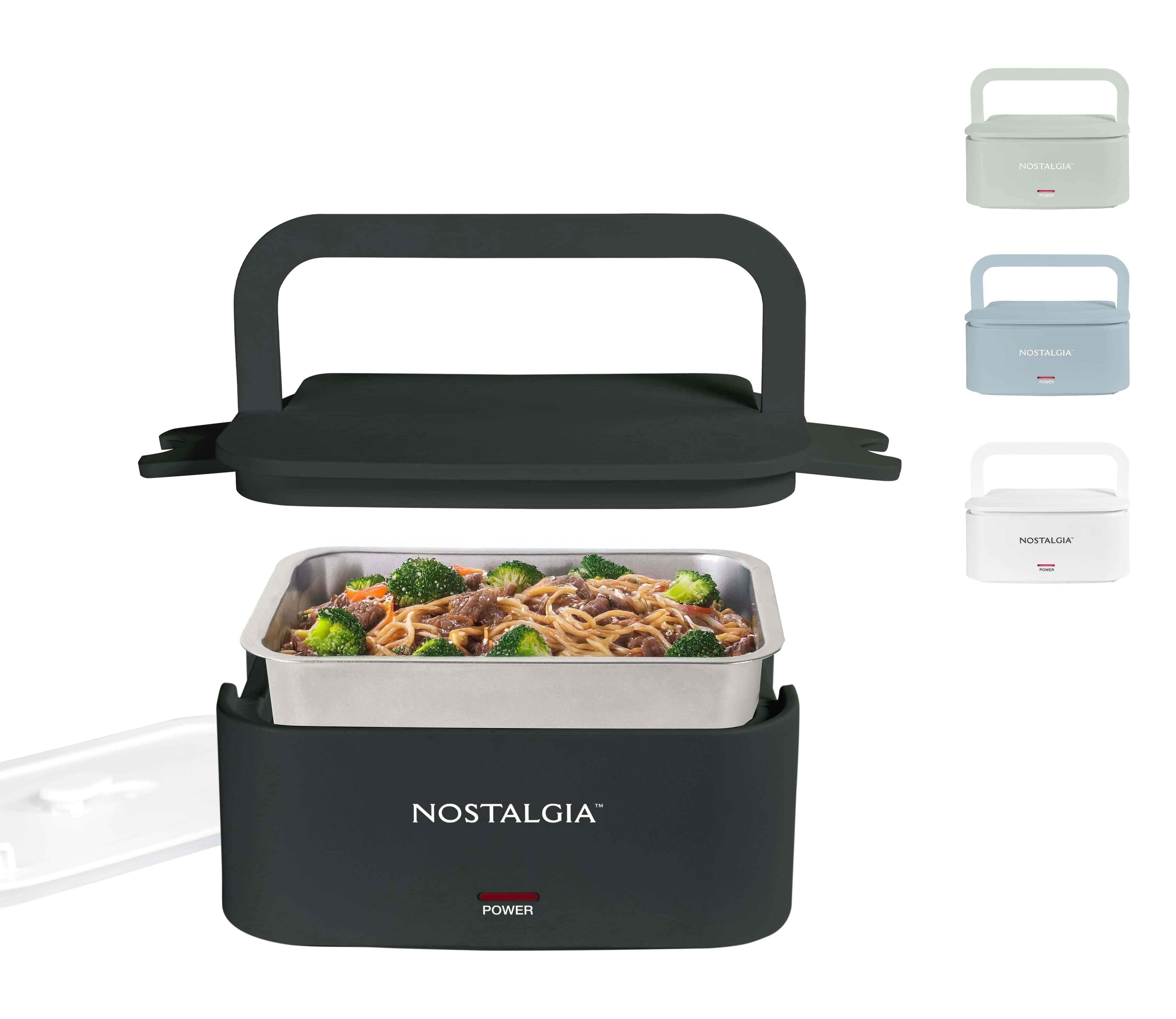 Nostalgia 32 oz. Portable Heated Lunch Box - Black