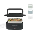 thumbnail image 1 of Nostalgia 32 oz Portable Heated Lunch Box with Stainless Steel Lunch Container, Black, 1 of 8