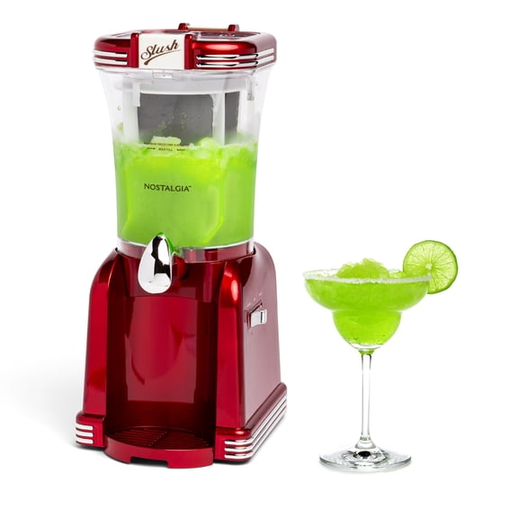 Nostalgia 32 oz. Slushie Machine, Retro Slushy Maker and Margarita Maker with 3-Way Switch, Red