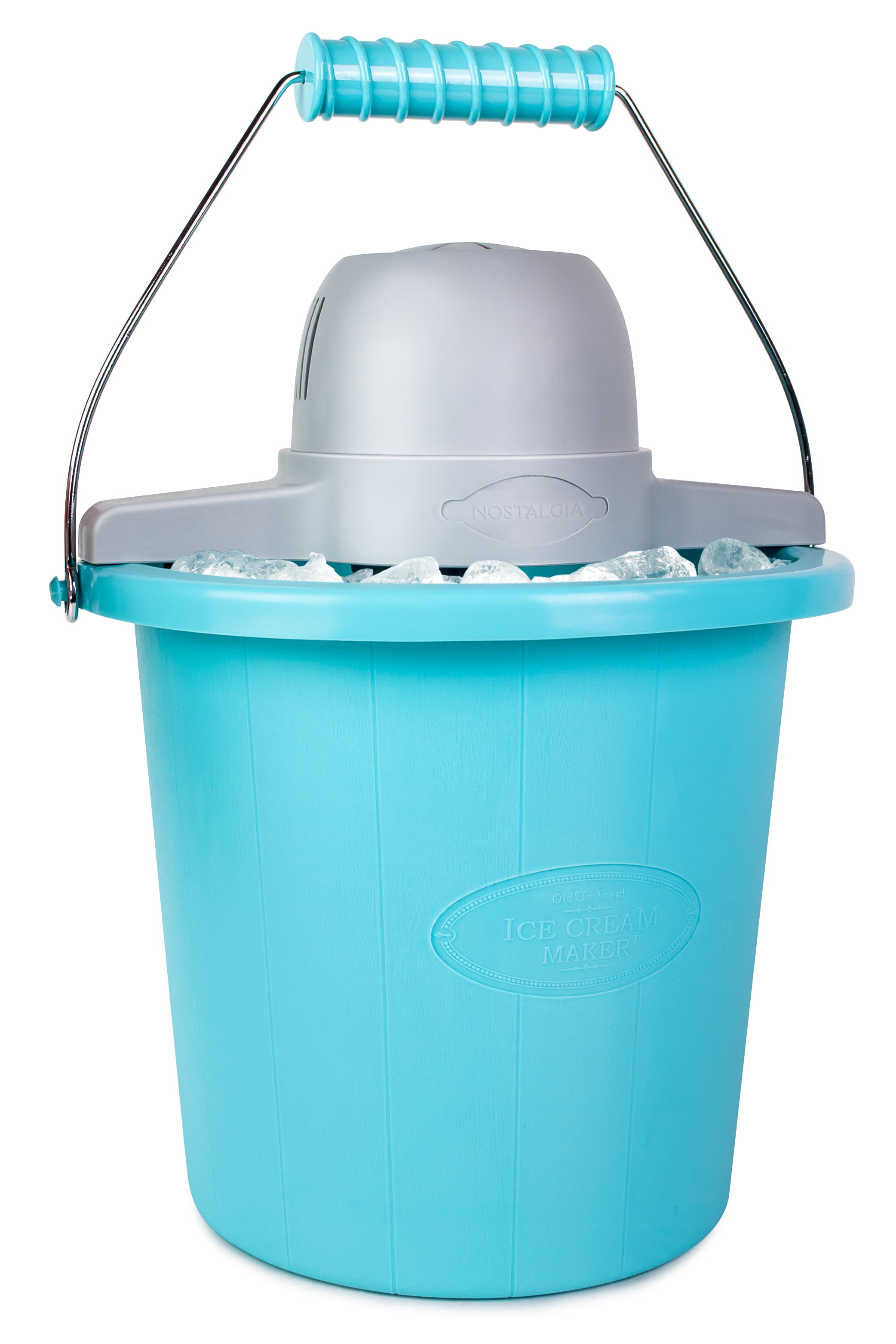 Nostalgia 4 qt. Electric Ice Cream Maker with Easy-Carry Handle, Blue