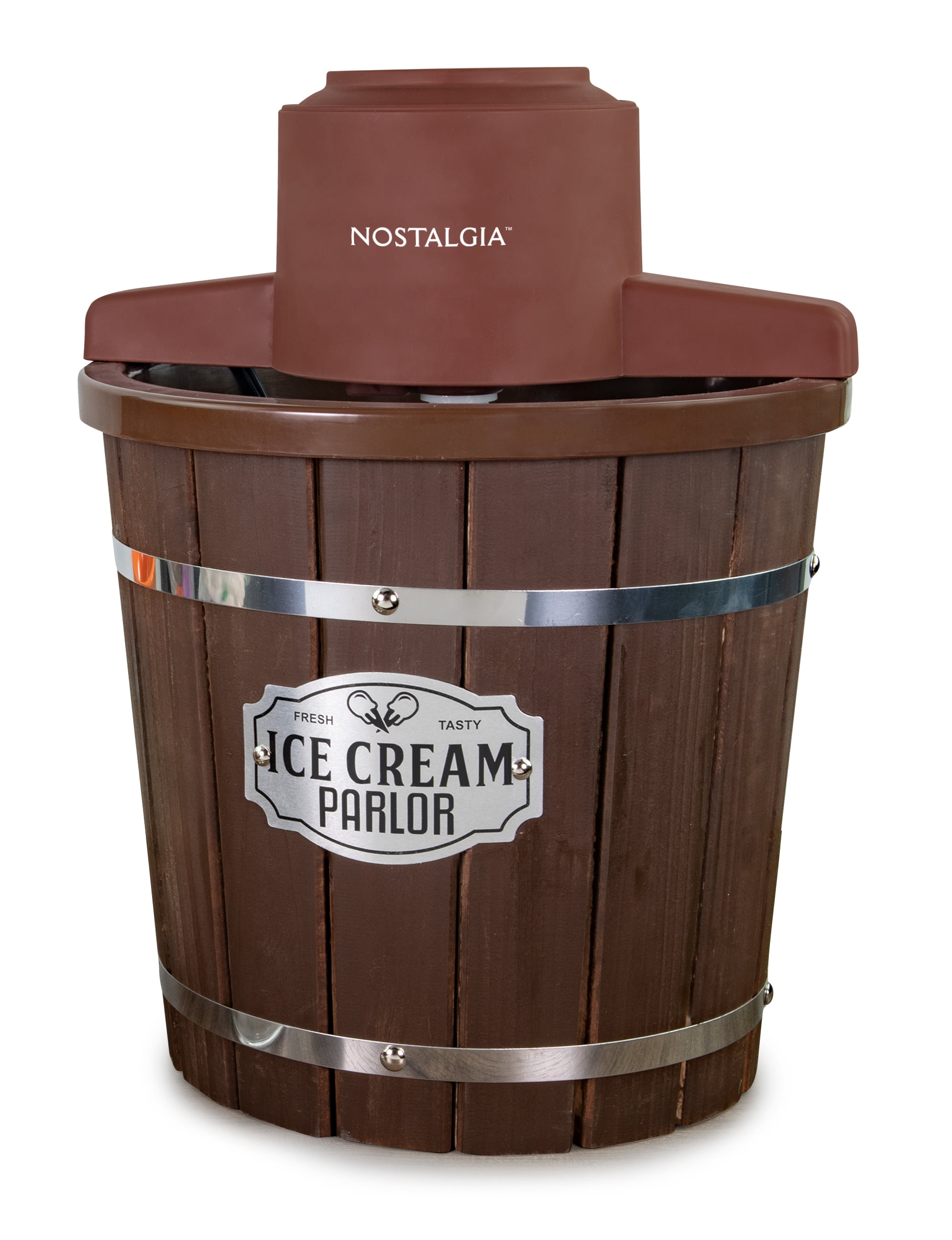 Nostalgia 4-Quart Electric Wood Bucket Ice Cream Maker