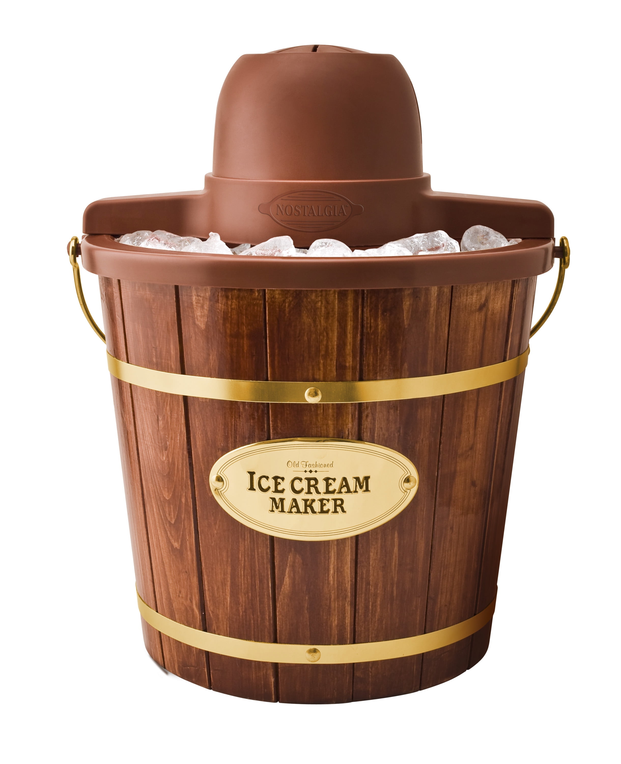 Free Shipping Nostalgia 4 Quart Wood Bucket Ice Cream Maker Walmart