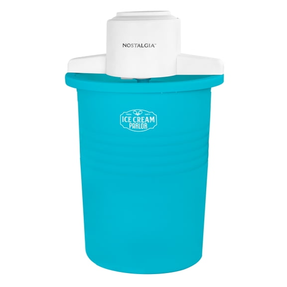Nostalgia 6-Quart Parlor Electric Ice Cream Maker, Blue