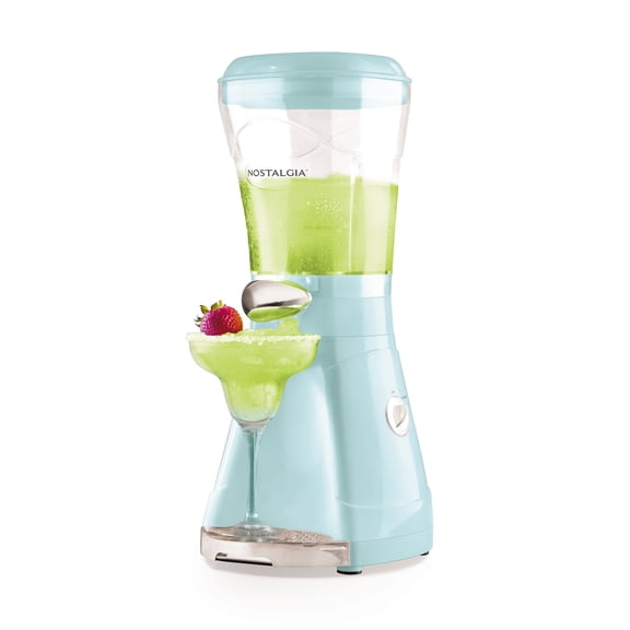 Nostalgia 64 oz. Slushie Machine, 200W Slushy Maker and Margarita Maker with 3 Blending Speeds, Aqua