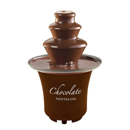 Nostalgia - CFF3BR 3-Tier 1/2-Pound Chocolate Fondue Fountain - Brown