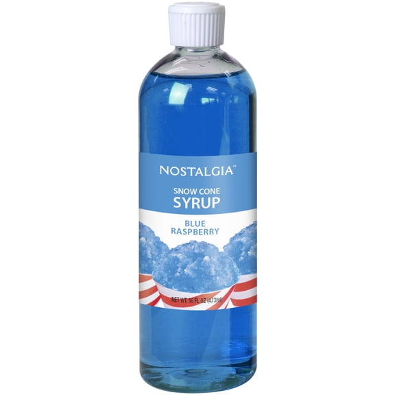Nostalgia Blue Raspberry Snow Cone Syrup, 16 oz