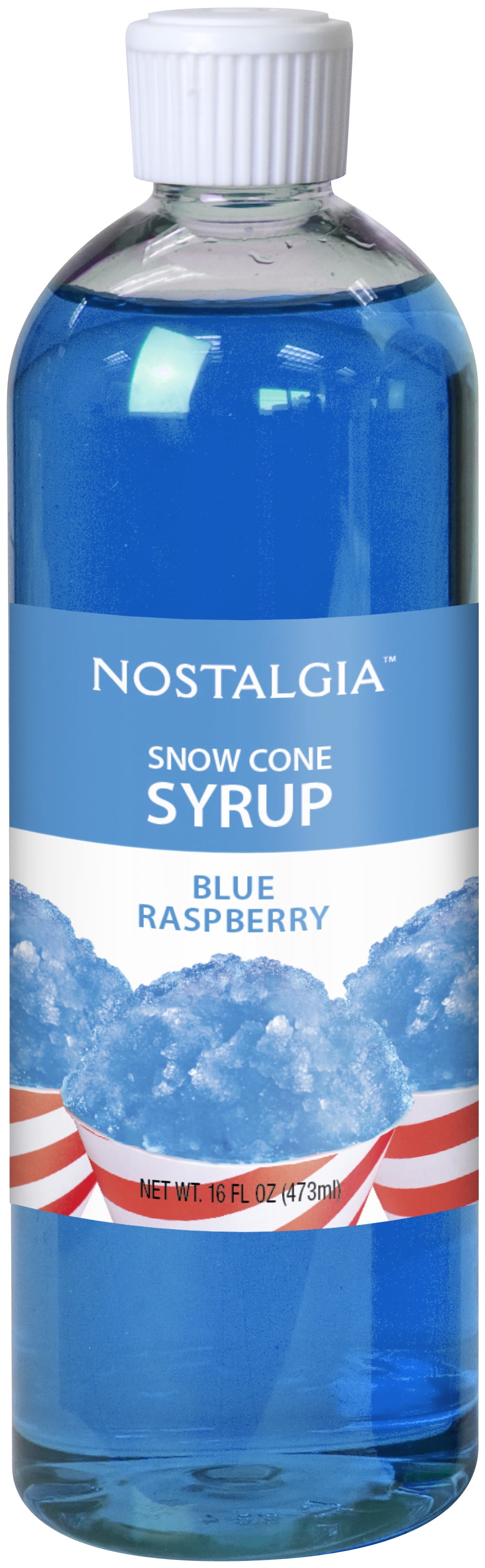 Nostalgia Blue Raspberry Snow Cone Syrup, 16 oz