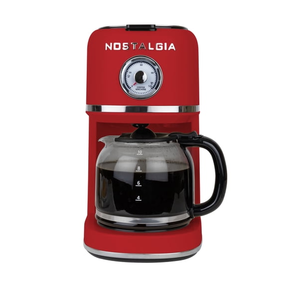 Nostalgia Classic Retro 10 Cup Coffee Maker, Red